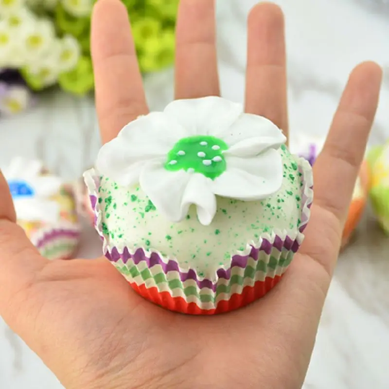 

1Pc Artificial Cake Dessert Model Flower Shape Realistic food Display Photography Props Crafts Home Decoration