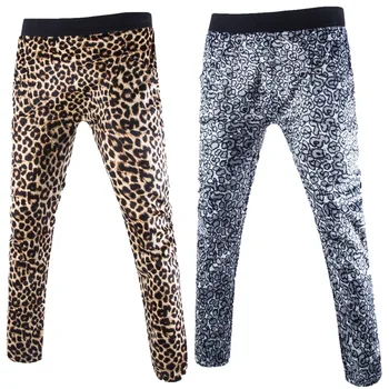

Nice Brand New Men SportsPants Fashion Leopard Printed Sweat Pants Trendy Casual Trousers Pants Male Spring Autumn