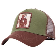 Горячая бейсбольная Беговая Кепка с вышитым животным хлопком головной убор уличная Спортивная Кепка с регулируемой застежкой сзади