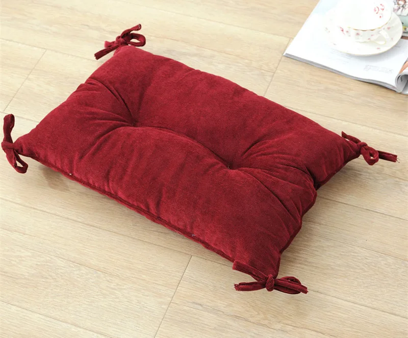 28*48 см Вельветовая подушка для дивана, стула прямоугольной формы, ягодицы, подушка для сиденья, украшение для дома, подушка для стула, подушка для галстука, для автомобиля, офиса - Цвет: zaohong