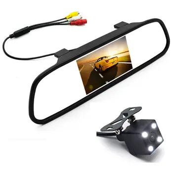 

Free Shipping High Resolution 5" Color HD TFT LCD Car Rearview Mirror Monitor 800*480 With Auto Rear View Camera Parking System