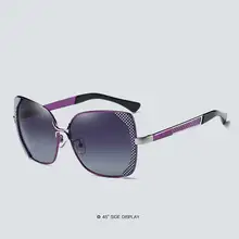 Mujeres gafas de Sol de Diseñador de la Marca de Metal Marco Moda Gafas Polarizadas Gafas UV400 gafas de sol de Espejo de Conducción Gafas De Sol Oculo