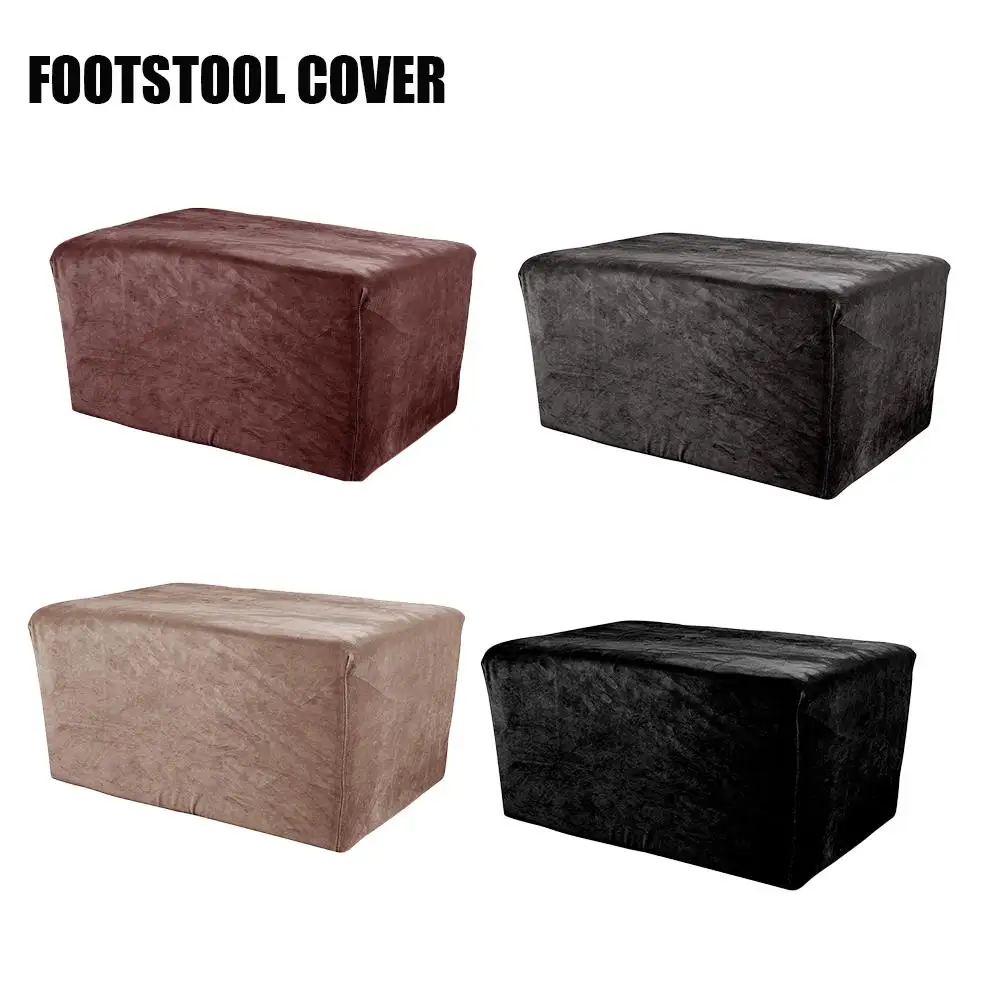 

Footstool Sofa Cover Velvet Protector Stretch Slipcover For Household Sofa Sets Footstool Cover Stool Washable Without Filler