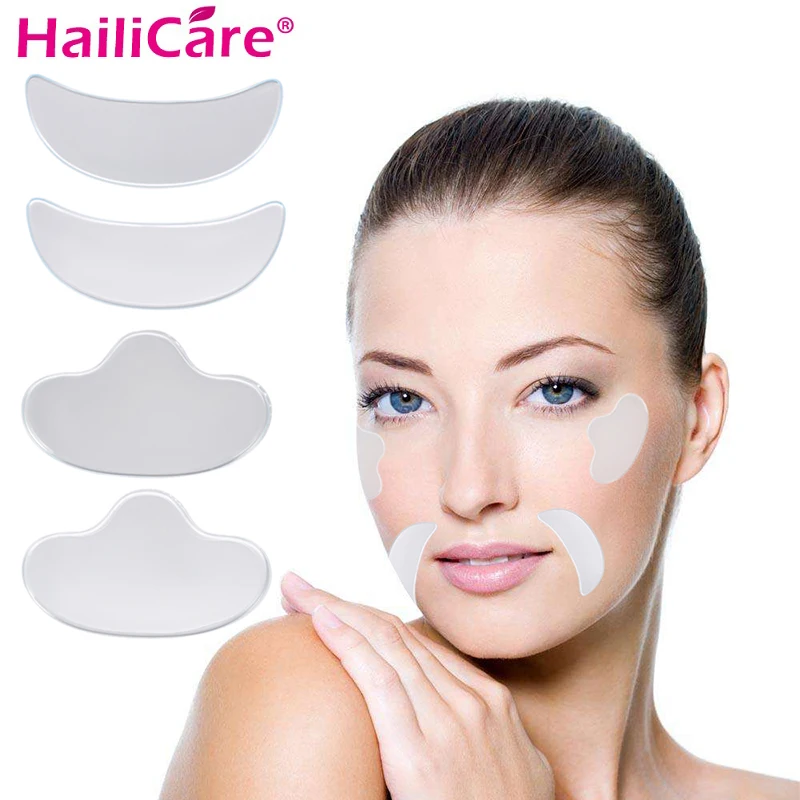 4Pcs Anti Wrinkle Eye Face Pad Reusable Medical Grade Silicone