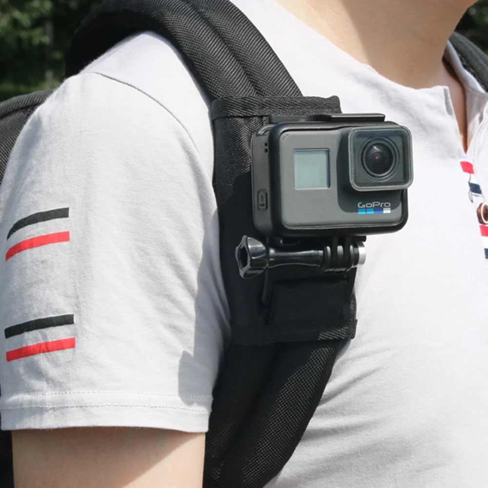 Sport Camera Backpack Clip Mount 360 Degree Rotary For Xiaomi Yi for Gopro Hero7 6 5 4 Action Accessories | Электроника