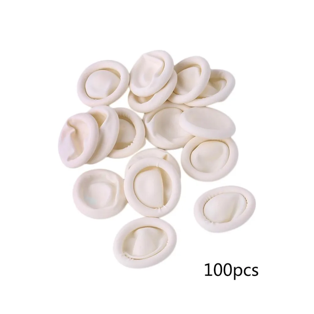 100pcs Disposable Anti Static Rubber Latex Finger Cots Eyebrow Extension Gloves Practical Off Eyelash Tool Accessories 2