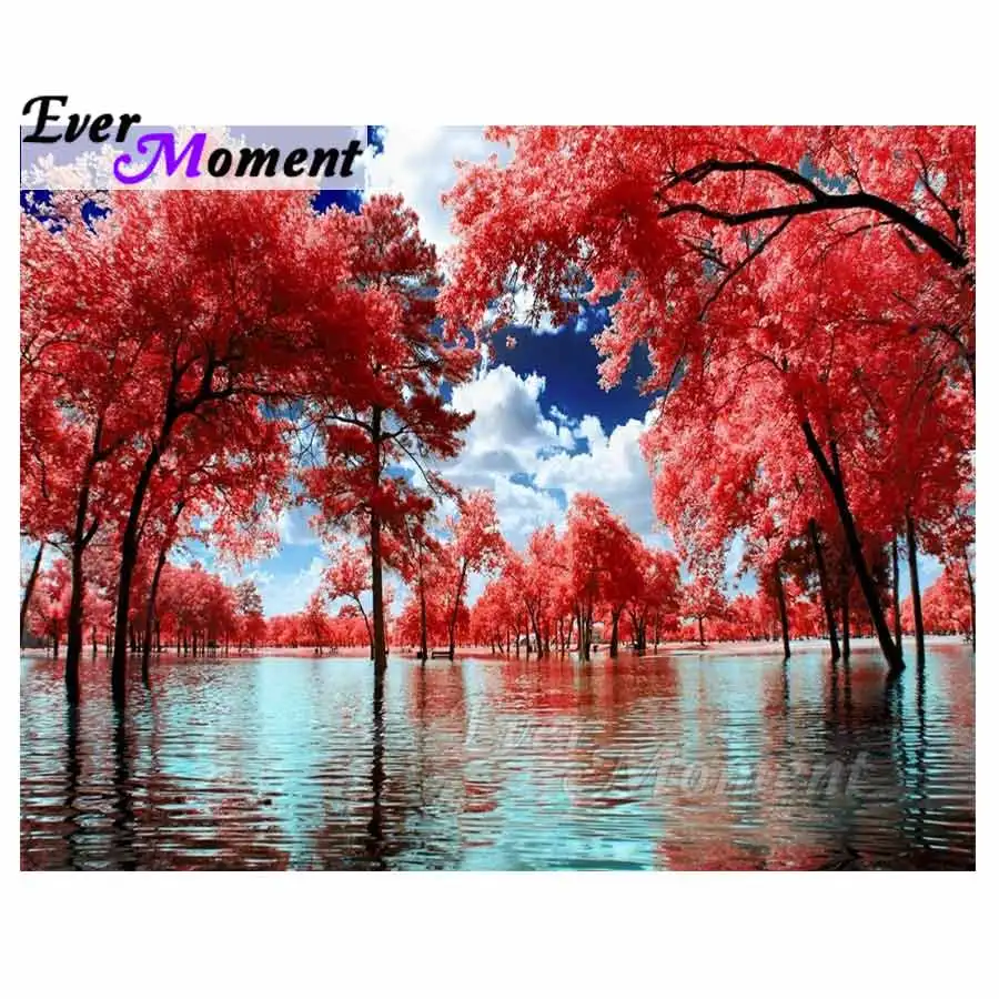 

Ever Moment Tree Scenery Diamond Painting Full Square Drill Picture Of Rhinestones Diamond Embroidery Handmade Mosaic S2F1496