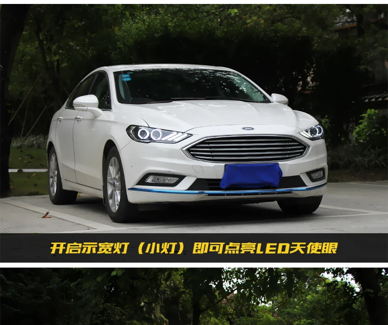 KOWELL автомобильный Стайлинг для Mondeo фары Fusion светодиодный фонарь DRL Биксеноновые линзы Высокий Низкий луч парковка