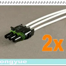 Longyue 2 шт 3-Way Женский комнектор свиной хвост Погодный пакет провода ремни 25 см провода