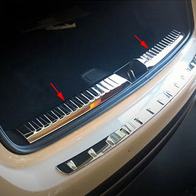 Chrome Stainless Steel Inner Rear Bumper Protector Sill Trim For