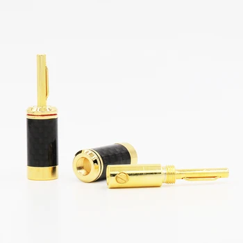 

HIFI 4MM Gold plated Banana plug Speaker Wire Pin Plug Banana Connector Screw Lock for Cable Wire
