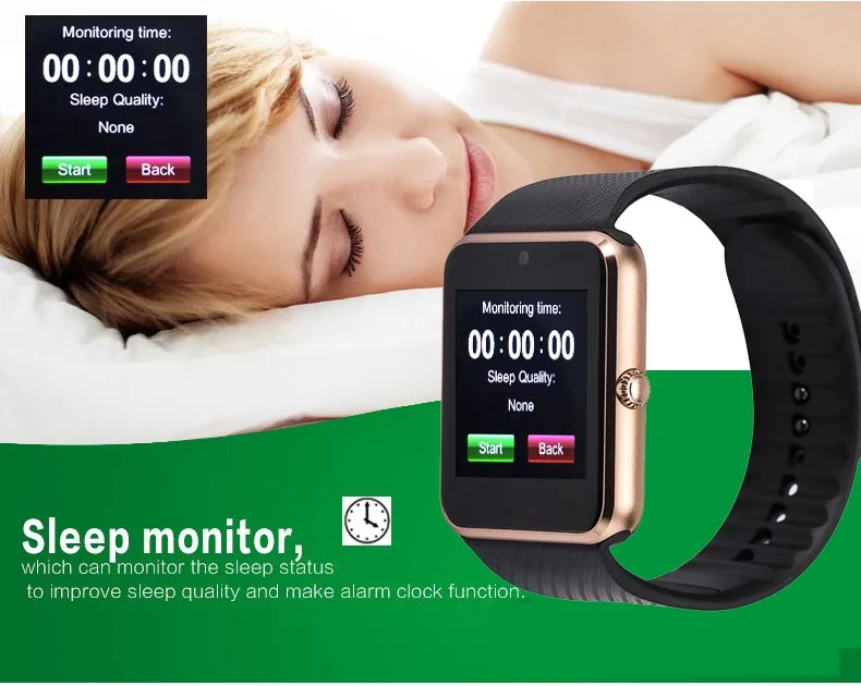 Smart Watch GT08 Clock With Sim Card Slot Push Message Bluetooth Connectivity Android Phone Better Than