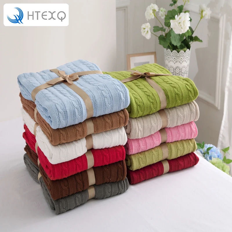 New 2016 Throw Blanket 1PC 100 Cotton Knitted Blanket Adult Blanket Spring Autumn Sofa Blanket 180
