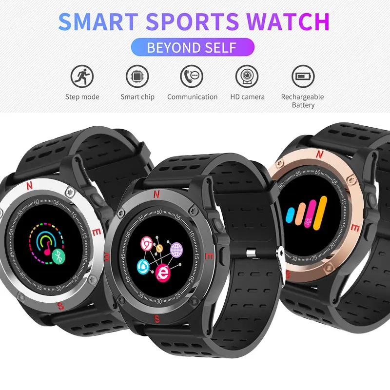 Smartwatch спортивные часы 720 P камера Smatwatchs напоминание о вызове водостойкий сенсорный экран Смарт-часы Поддержка sim-карты для Android IOS