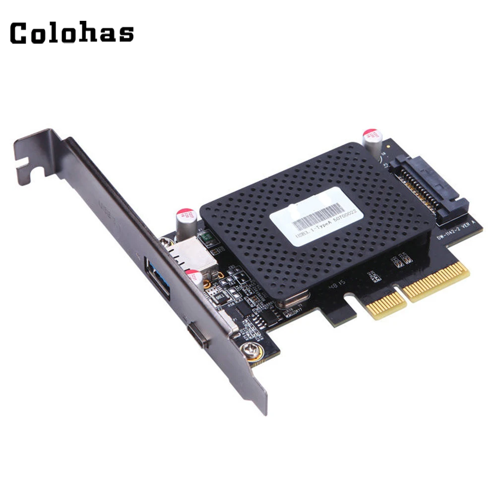 USB 3.1 Тип + C PCI Express карты расширения с 15 pin sata Мощность Интерфейс 10 Гбит/с супер Скорость pci-e конвертер ASM1142 чип