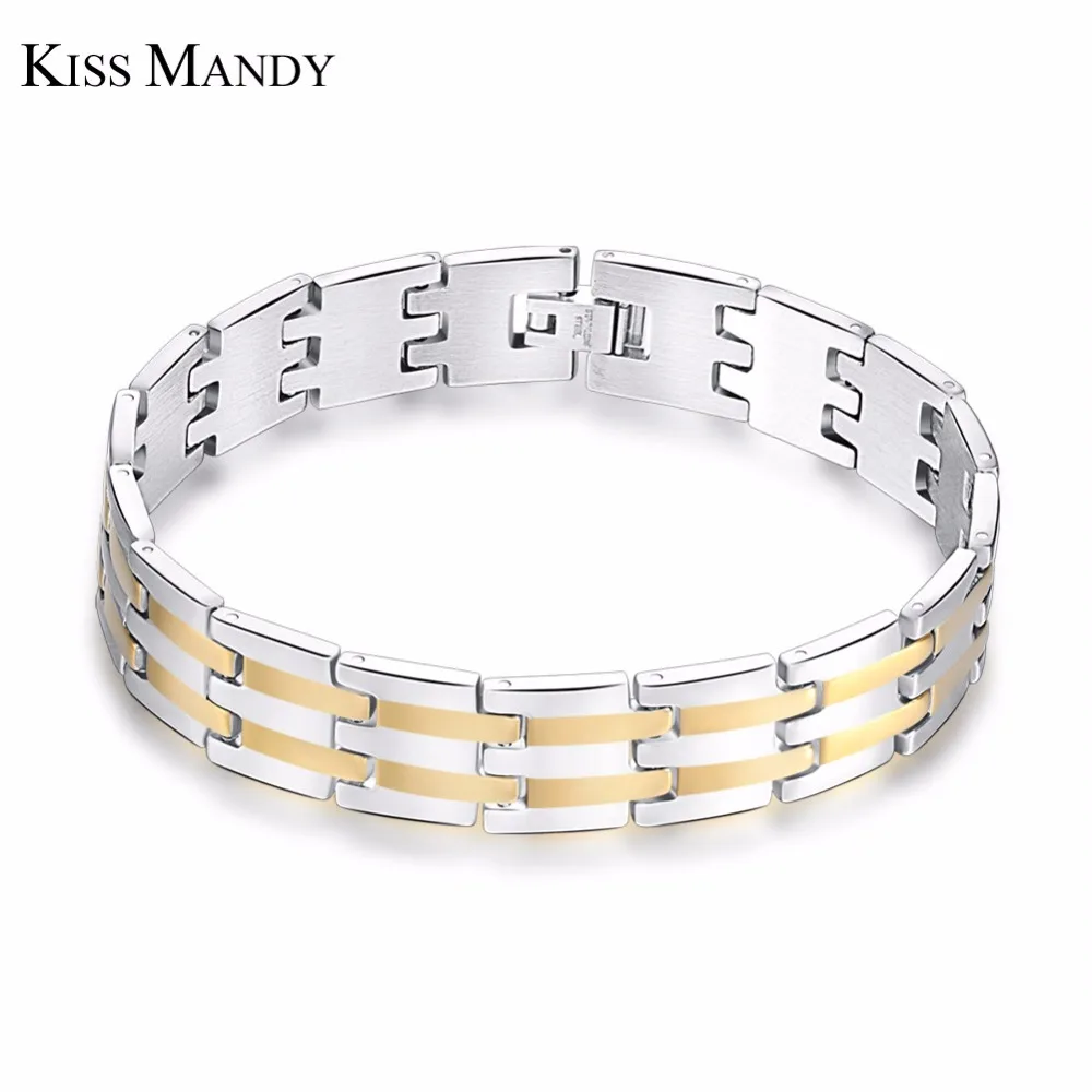 Мужской браслет из нержавеющей стали KISS MANDY трехслойный 316L модные ювелирные