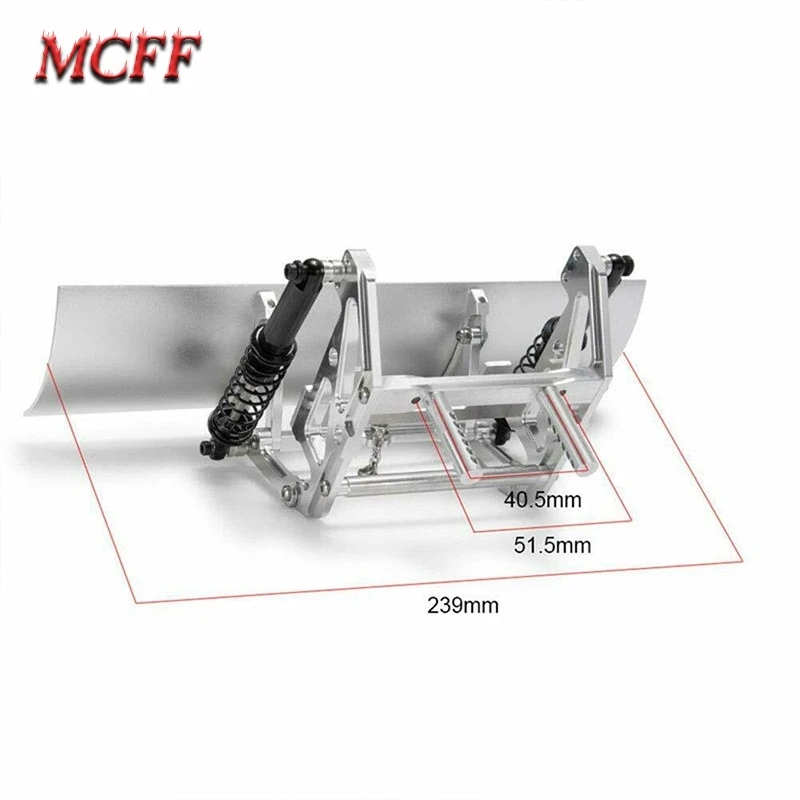 

CNC Alloy Snow Shovel And Servo Snow Sweeping Tools for RC Crawler Car SCX10 SCX10ll Traxxas TRX4 90046 Forklift Upgrade Part