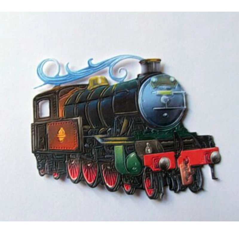 

Train Machine Shape Metal Cutting Dies Stencil Scrapbook Album Embossing For Gift Card Making Handcrafts 2019 new