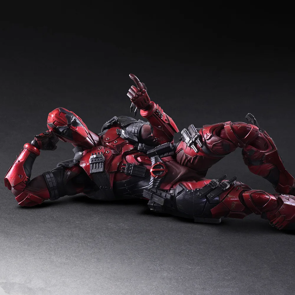 Play Arts Kai Deadpool фигурка Росомаха X men Дэдпул Уэйд Уинстон Вилсон играть арт Кай ПВХ фигурка 26 см кукла игрушка