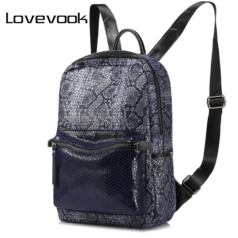 LOVEVOOK women backpack split leather multifunctional shoulder bag
