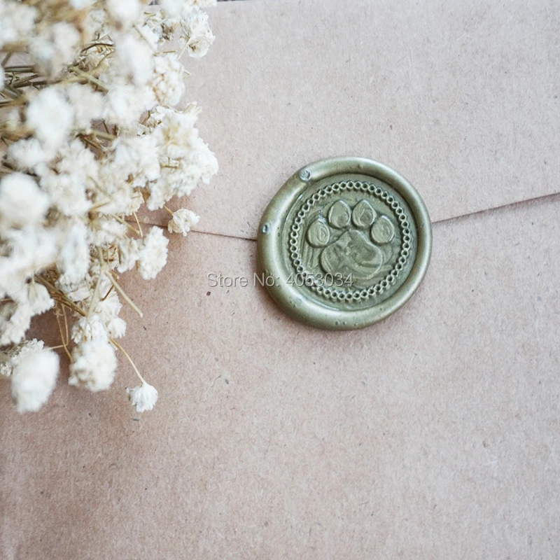 Paw Print Wax Stamp Seal Set Wedding Invitation Seals Aliexpress Paw Print Wax Stamp Seal Set Wedding