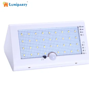 

LumiParty 35 LED waterproof solar light Security Motion Sensor 4 Modes Light Activated with USB Charging Cable for Patio Garden