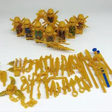 80 шт. 31051 Золотая фигурка с оружием модель строительные блоки кирпичи дети действия совместимые детские игрушки
