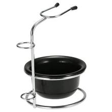 Мужская Ручная бритва набор подставка из нержавеющей стали держатель влажная щетка для бритья чаша гальванический Hu набор кистей