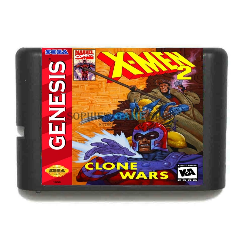 

X Men 2 Clone Wars 16 bit MD Game Card For Sega 16bit Game Player