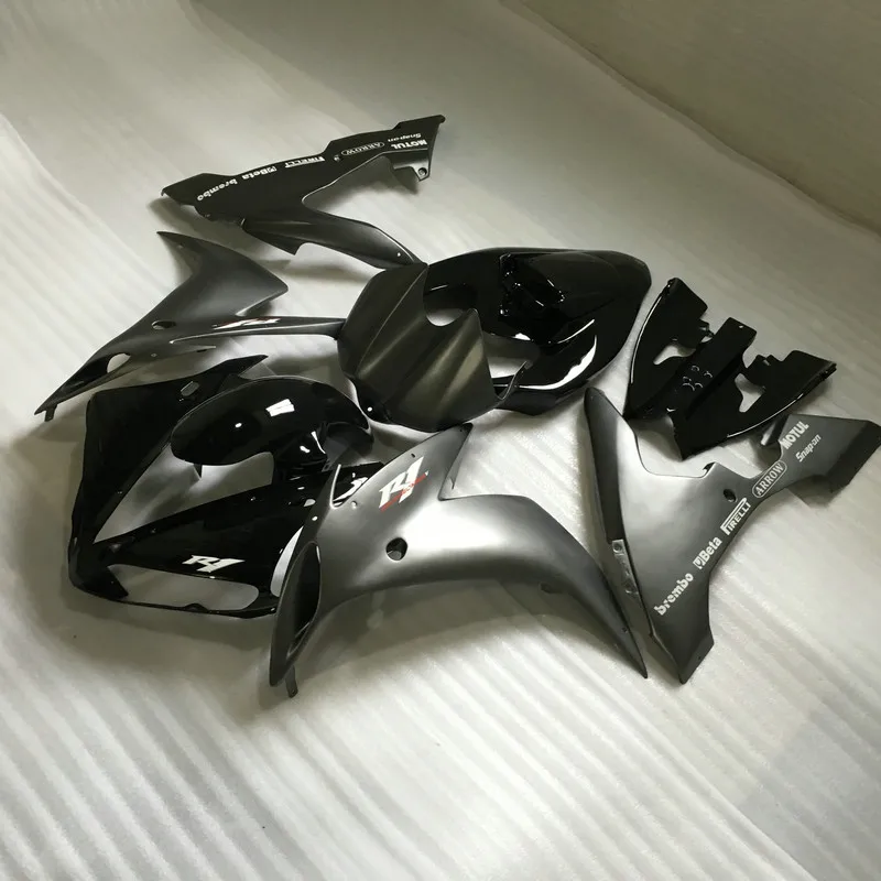 

Motorcycle Fairing kit for YAMAHA YZFR1 04 05 06 YZF R1 2004 2005 2006 YZF1000 Grey matte black Fairings set+7gifts YN89