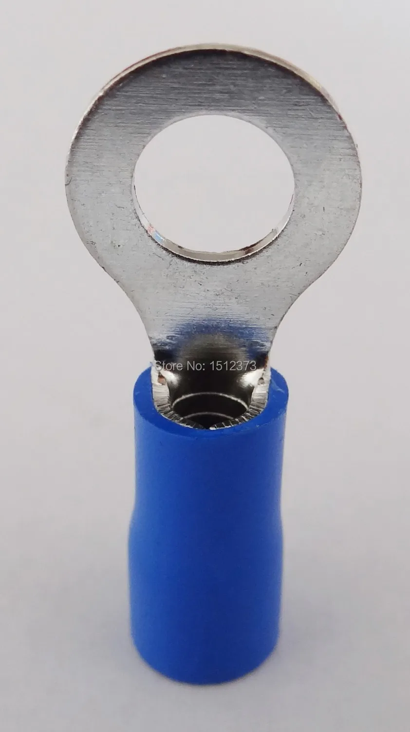 100 шт./лот предварительно изоляционные терминал rv2-8 16-14awg(1.5-2.5 квадратных метров) провода разъема