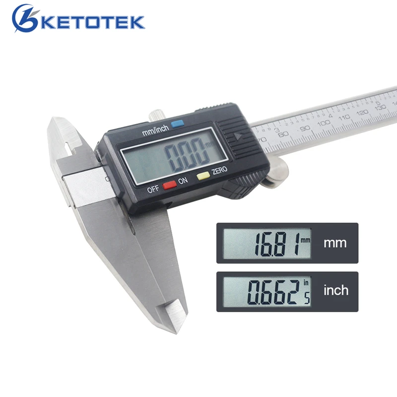 0-200Mm 8Inch Stainless Steel Electronic Vernier Caliper LCD Electronic Digital Gauge Stainless+Box