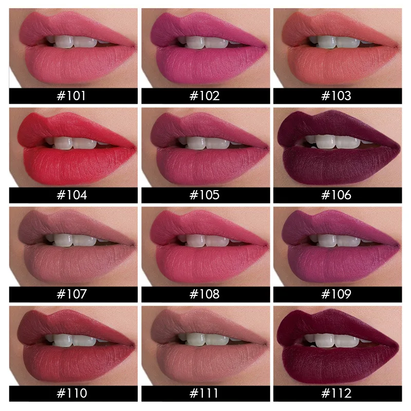 

Brand Waterproof Matte Lipstick Red Lip Long Lasting Lipstick Matte For Makeup Red Lip Matte lips batom matte lipstick maquiagem