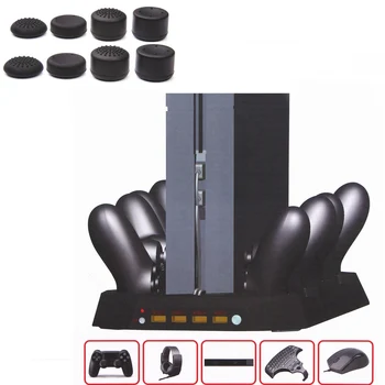 

100% High Quality Super Console for Playstation 4 PS4 Charging Dock w/ Cooling Fan & 4 Controller Charger & 4 usb ports 10 in 1