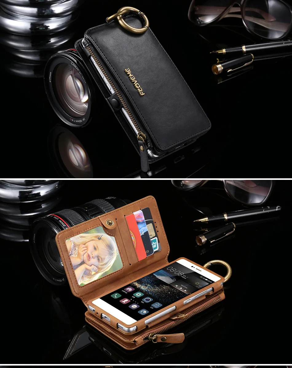 Сложенный кожаный чехол-бумажник FLOVEME для huawei P9 P10 Plus mate 9, держатель для карт, чехол для телефона s для huawei Ascend P10, чехол, чехол