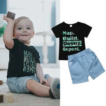 

Pudcoco New Casual Cute 2PCS Kid Baby Boy Clothes Outfit Camouflage Short Sleeve Cotton T Shirt Tops+Pants Leggings