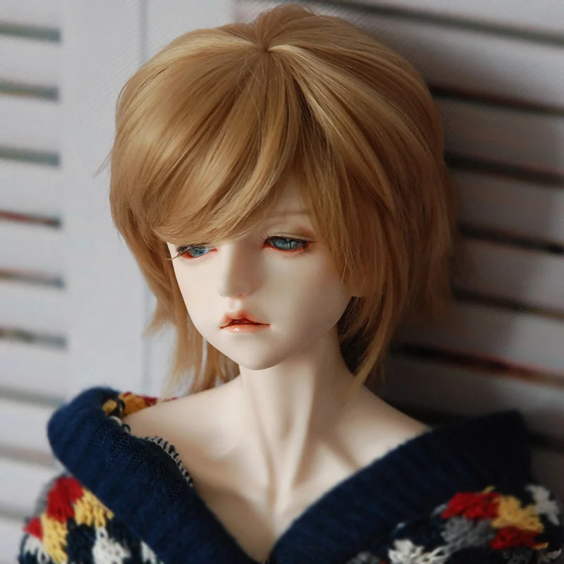 Allaosify 1/3 1/4 1/6 BJD кукла с высоким уровнем Температура парик Мальчик короткие обратный деформации парик BJD SD парик есть черный orange серого и красного цвета