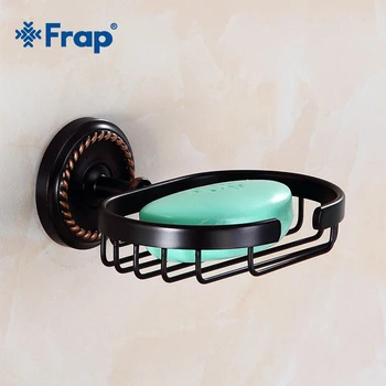 

Frap Top Quality Soap Dishes Solid Brass Wall Mount Soap Basket Antique Soap Holder Luxury Bathroom Accessories Soap Box Y18009