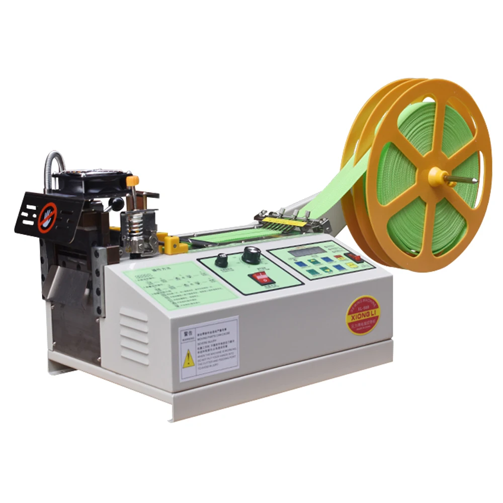 XL-988 Computer Hot and Cold Cloth Belt Tape Cutting Machine Auto Magic Adhesive Tape Zipper Webbin