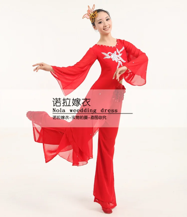 (0184) New fashion Chinese folk dance yangko dance stage performance clothing waist drum dance costumes fan dance