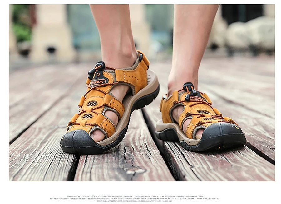 TKN/Коллекция года; высококачественные уличные сандалии; мужские летние удобные сандалии из мягкой натуральной кожи; мужские спортивные шлепанцы; Zapatos De Hombre7239