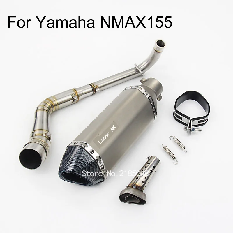 

NMAX155 Slip On Full System For Yamaha NMAX 155/125 Motorcycle Modified Exhaust Muffler Set with Front Connector Link Pipe