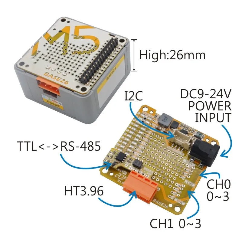 Base stack. M5stack plc-proto plcb. m5stack plc. base_stack_lcv.