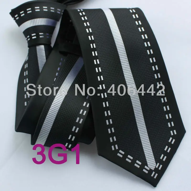 Coachella Мужские галстуки черный с серебряными полосками галстук из микрофибры тканый галстук в деловом стиле для мужчин