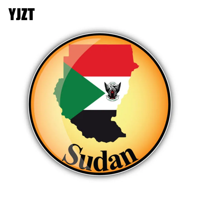 YJZT 12.7CM*12.7CM Car Sticker Sudan Map Flag Decal Window Accessories 6-1325 | Автомобили и мотоциклы