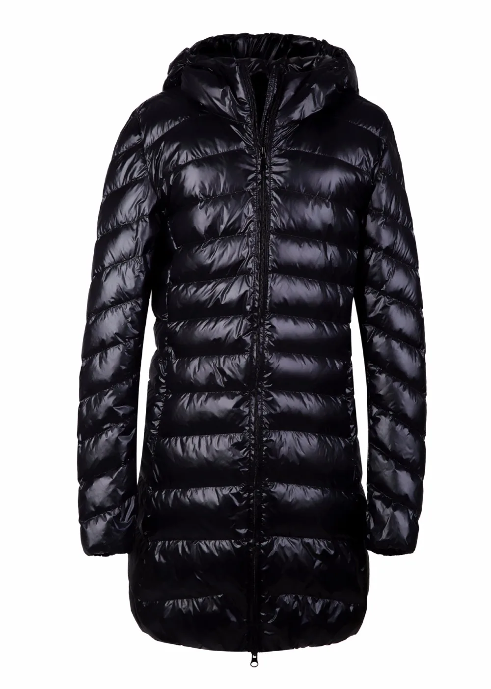 New 2016 female wither coat and jacket long thin jacket size slim with hooded coat women parks plus size S-3XL