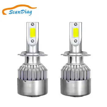 

SCANDIAG H7 LED Headlight Bulb,36W 7200 Lumens 6000K White Extremely Bright Conversion Kit of 2