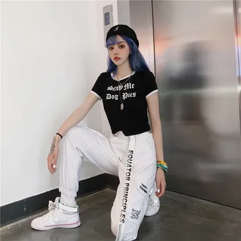 

Pants women 2019hiphop overalls insect Harajuku street wild loose beam foot Harlan casual pants women