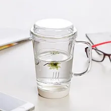 450 мл Силиконовое дно креативный стеклянный фильтр Чайная Кружка хорошее стекло чашка для чая термостойкая стеклянная кофейная чашка кофейная кружка