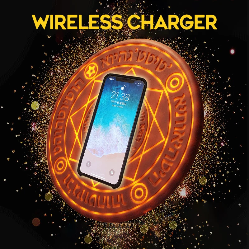 

Universal Magic Circle Wireless Charger Qi Wireless Fast Quick Charging Pad for iPhone X XS 8 Samsung Xiaomi Redmi Huawei Honor